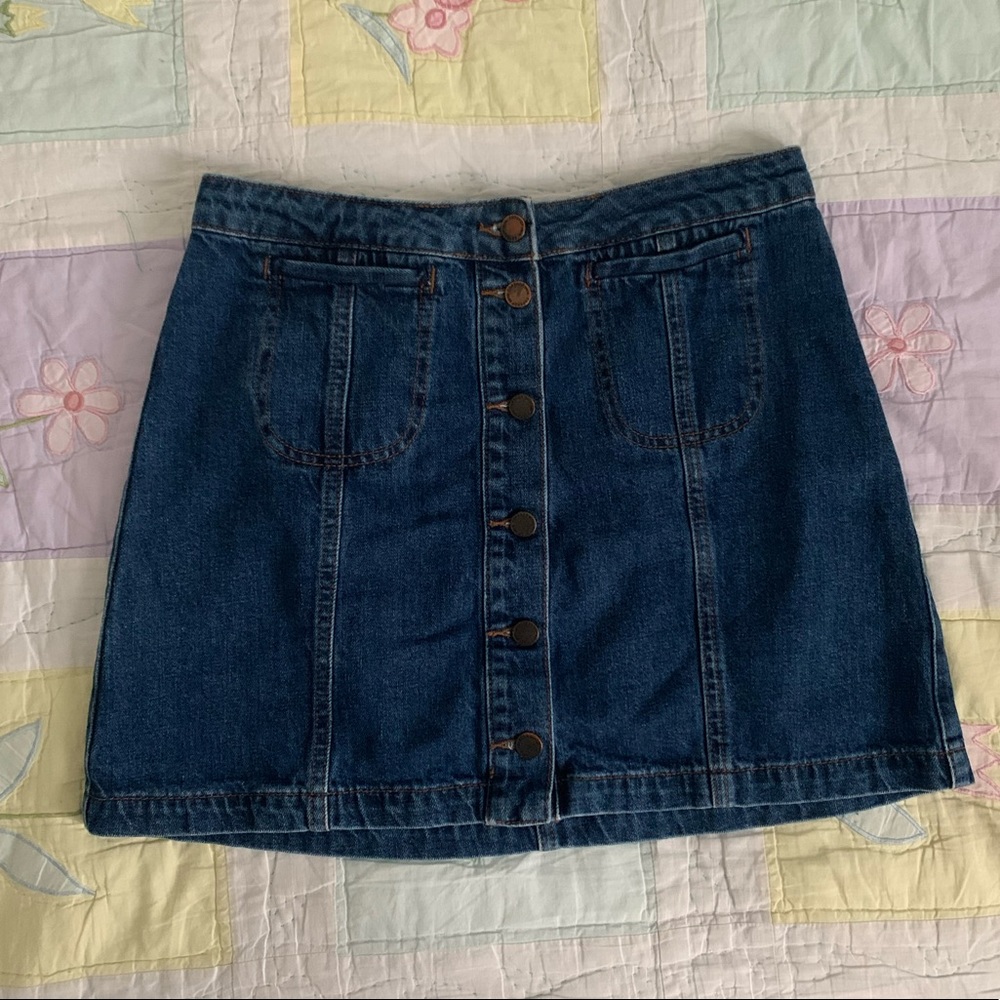 Top shop denim skirt